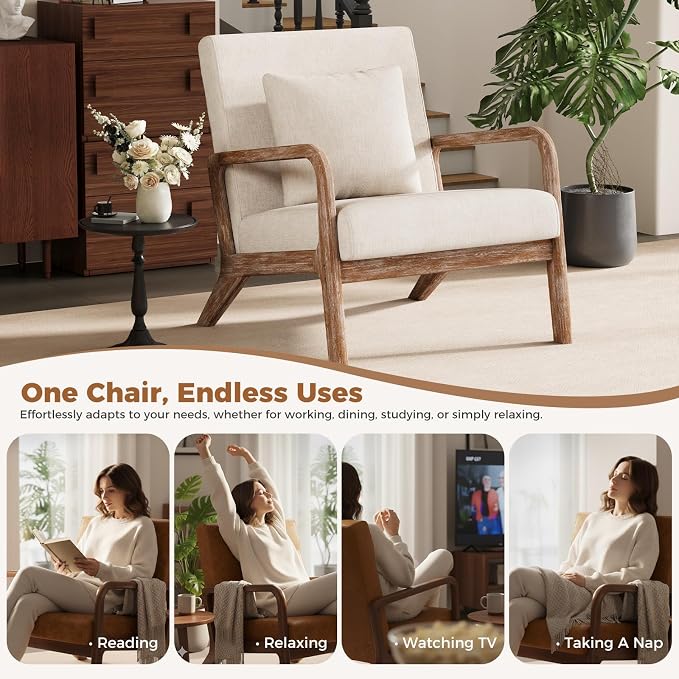ELUCHANG Mid-Century Modern Chair, Accent Chair - Image 7
