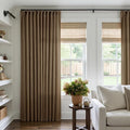Extra Wide 108 Inch Long Pleat Curtains 70 Inch Wide Dutch Cocoa | Pinch Pleat by Twodrapes