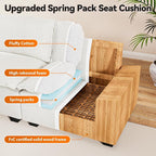 mestyl 36.6 in Modular Sectional Sofa Couch Comfy Ottoman - Image 5