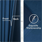 MIULEE Velvet Curtains 50W x 108L 2 Panels Navy Blue Blackout Curtains | Luxury - Image 6