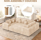 Luxanimarion 136'' Large Sectional Cloud Couches - Image 3