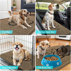 OLANLY Dog Door Mat for Muddy Paws 70x24, Paw Print Design Chenille Mud Mat | - Image 7