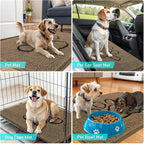 OLANLY Dog Door Mat for Muddy Paws 59x35, Paw Print Design Chenille Mud Mat | - Image 7