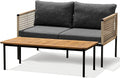 Idzo Oscar Wicker Metal Loveseat by Idzo