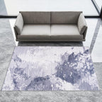 Living Room Rug 8x10 Light Grey Area Rugs Machine Washable Abstract Boho Large - Image 4