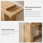 OKD 63 Inch Modern Entryway Console Table, Solid Geometry Accent Sofa Table - Image 3