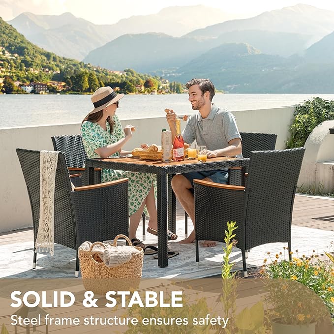 Devoko 5 PCS Furniture, Patio Conversation Set - Image 6