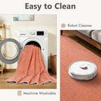 2x8 Orange/White Runner Rug Washable Non-Slip - Image 6