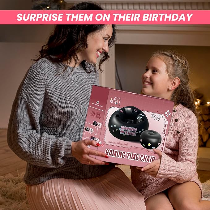 FranFusion Inflatable Pink Gaming Chair - Image 2