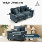 HERA'S HOUSE 73.2" Mid-Century Modern Loveseat, Oversized Sectional Couch - Image 2