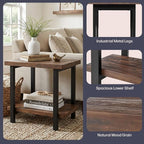 Alaterre Furniture Pomona Living Room 2-Tier Solid Wood End Table - Image 4