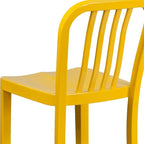 Flash Furniture Commercial Grade 30" High Yellow Metal Indoor-Outdoor Barstool - Image 9