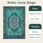 SERISSA 2x3 Washable Non Slip Boho Small Area Rug - Image 6