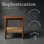 Alaterre Furniture Calais 2-Tier Solid Wood End Table - Image 7