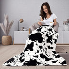 Edenleaf Cow Print Blanket, Ultra Soft Cozy Throw - Image 2