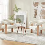 VKNOW Accent Chairs Set of 2, Modern Upholstered Living Room Chair Armchair by VKNOW
