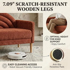 49" Small Loveseat Sofa for Small Spaces, Mid Century Modern Sofa, Linen - Image 7