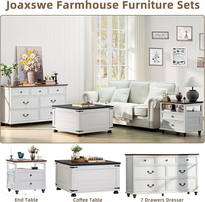 Joaxswe Farmhouse Coffee Table - Image 3