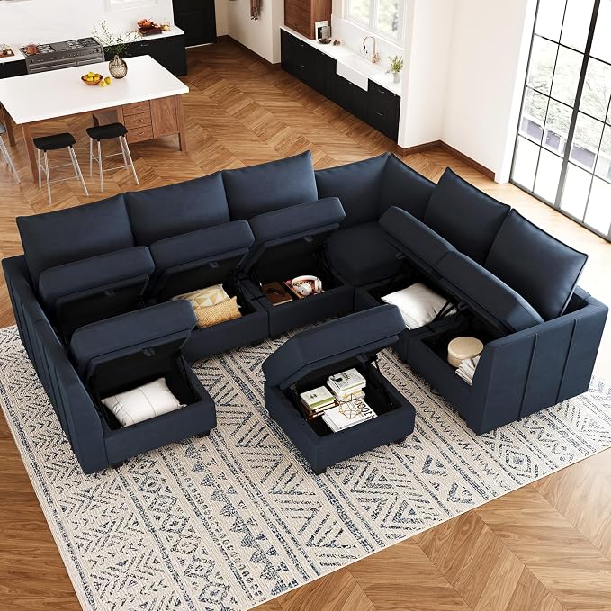 Belffin Modular Sectional Sofa U Shaped Couch - Image 4