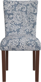 HomePop Classic Parsons Dining Chair -Denim Jacobean Print - Image 5