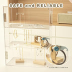 Acrylic Display Case with Lock Key, 3 Shelf Locking Countertop Display Case - Image 3