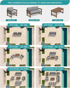 SERWALL 2 Pieces Single Cushioned Lounge Chair, HDPE Outdoor Adirondack Sofa - Image 7