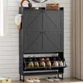 BORNOON Shoe Cabinet with 3 Flip Drawers Narrow Shoe Storage Cabinet Organizer by BORNOON
