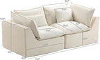 Boneless Loveseat Couch Sectional Cloud Couch Oversized Modular Sectional Sofa - Image 2