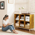 6 Cube Storage Organizer, Wood Bookcase - Image 5