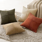 MIULEE Rust-Olive Green Decorative Throw Pillow Covers 16x16 Inch Set of 4 Boho - Image 3