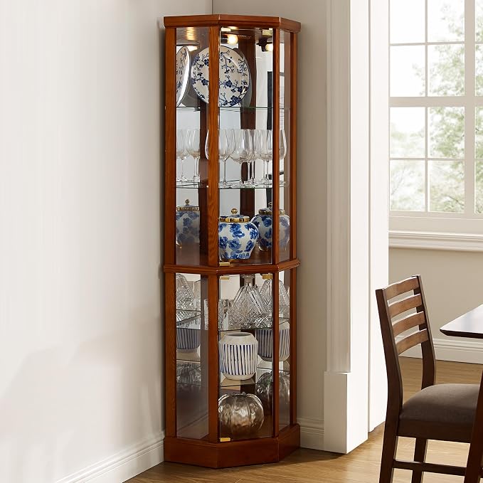 Glass Corner Display Cabinet - Image 5