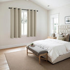 MIULEE Blackout Curtains for Bedroom 2 Panels 40 x 63 Inch Long Sand | Thermal - Image 6