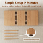 Muwuele Solid Wood Extendable Dining Table - Image 7