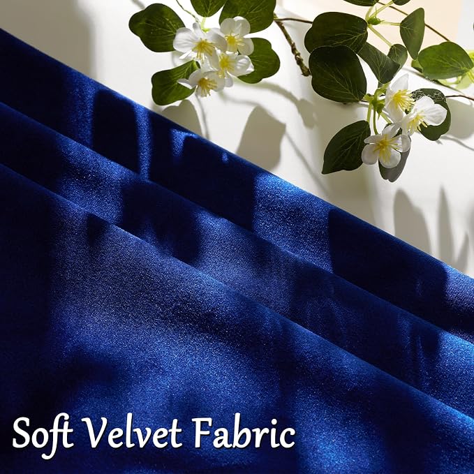 GIGIZAZA Royal Blue Velvet Throw Pillow Covers 18x18 Pack of 2 | Decorative - Image 5