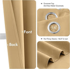MIULEE Blackout Curtains for Bedroom 2 Panels 40 x 84 Inch Long Gold | Thermal - Image 4