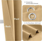 MIULEE Blackout Curtains for Bedroom 2 Panels 40 x 45 Inch Long Gold | Thermal - Image 4