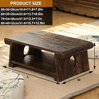 Japanese Floor Table Foldable Solid Wood Coffee Table Low Kotatsu Table - Image 2