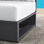 Modway Tahoe Aluminum Armless Patio Gray White Modular Weather-Resistant - Image 9