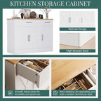 Shintenchi Modern Farmhouse Sideboard Buffet Cabinet - Image 6