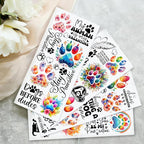 4 Sheets Rub on Transfers for Crafts, Paw Prints Furniture Transfers for Wood - Image 5