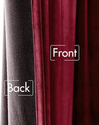 MIULEE Velvet Curtains 52x96 inches 2 Panels Burgundy Red Blackout Curtains | - Image 6