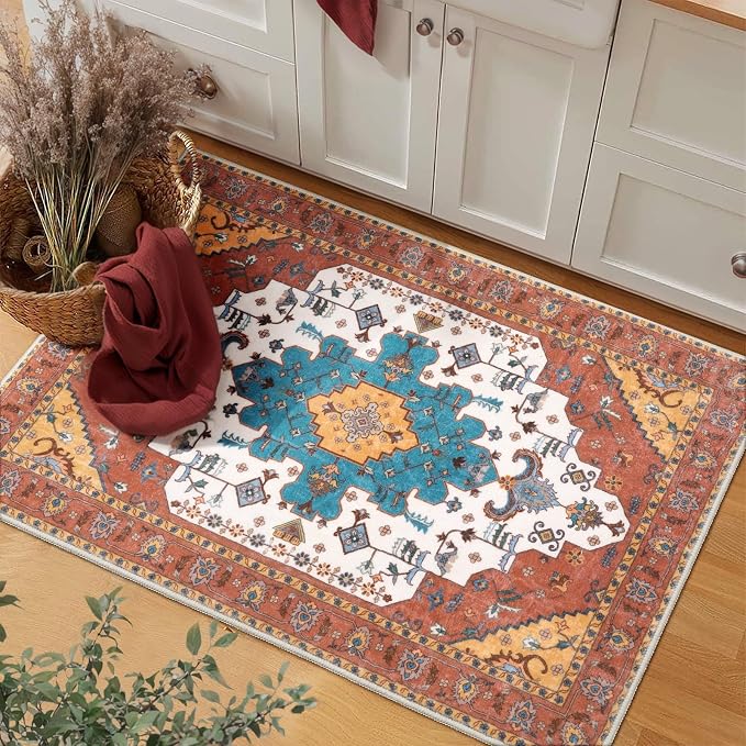 SERISSA 2x3 Washable Non Slip Boho Small Area Rug - Image 5