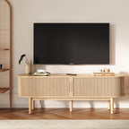 LINSY HOME 58" Fluted TV Stand for TVs up to 65 Inch, Mid Century Modern - Image 2