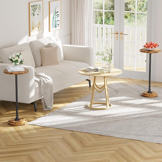 Simple Trending Small Side Table, Round Drink Table, Sofa End Table - Image 7