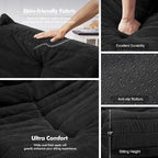 Bean Bag Loveseat Chair Big Sofa Beanbag Chair - Image 6