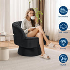 Garvee Ultra-Plush Swivel Accent Chair, 360° Barrel Lounge Chair - Image 4