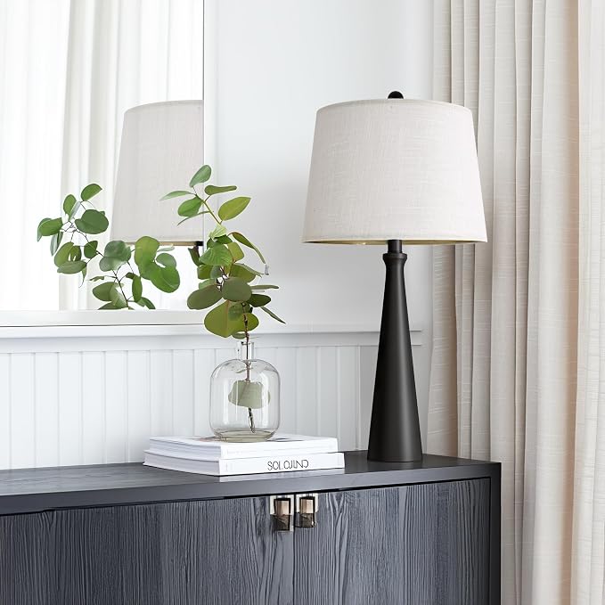 Oneach 25.75" Modern Table Lamp Set of 2, Bedside Lamps - Image 5