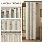 Boho Floral 100% Blackout Curtains 84 Inch 2 Panels 40" W x 84" L | Farmhouse - Image 6