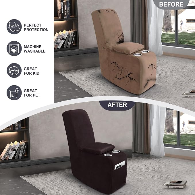 ANARACHON Leather Look Recliner Console Cover - Image 6