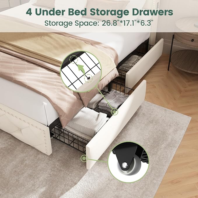 LARMACE Queen Size Bed Frame - Image 7
